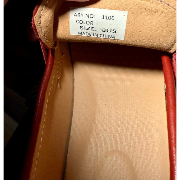 Red Womens Loafers Classic Penny Loafers Fashion Driving Moccasins Women - Picture 6 of 7